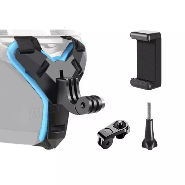 Motorcycle Helmet Chin Mount Holder For GoPro Hero 9/8/7/6/5 Camera Phone Clip