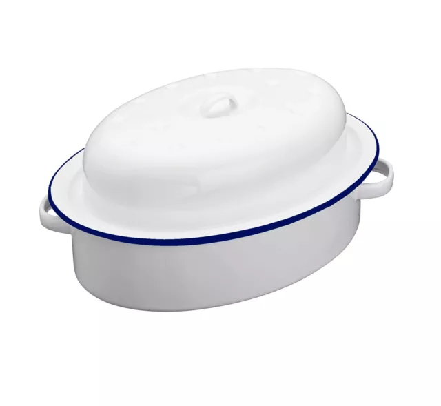 Falcon esmalte ovalado tostador horno de tostado cazuela bandeja sartén 30 cm 36 cm 3