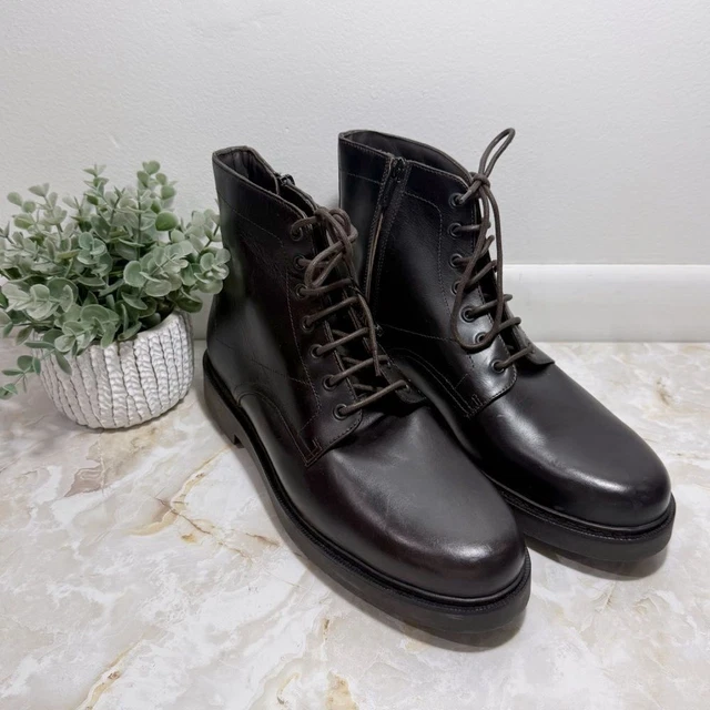 Massimo Dutti Mens Leather Lace Up Ankle Boots Brown US 10 EU 43 New 2056/450 MASSIMO DUTTI MENS Leather Lace Up Ankle Boots Brown US 10  main image 2