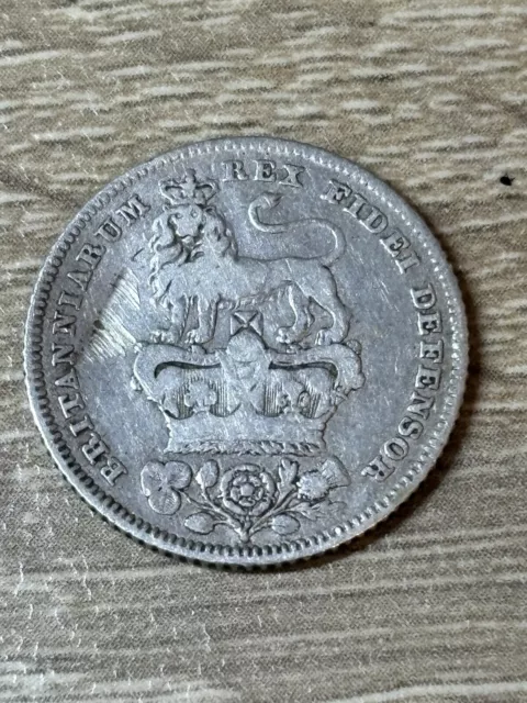 George IV, IIII, Sixpence, 1826, 0.925 Silver