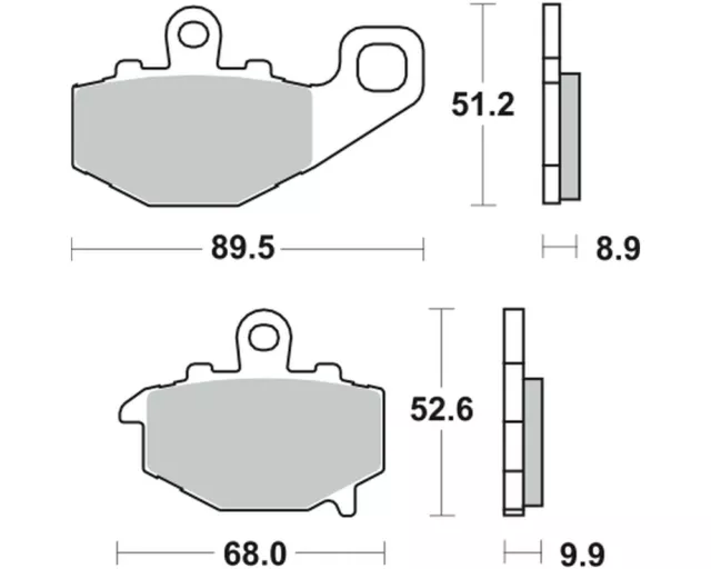 Garnitures de frein TRW MCB 662 pour KAWASAKI Z 1000 ZRT00A 03-06 (arrière)