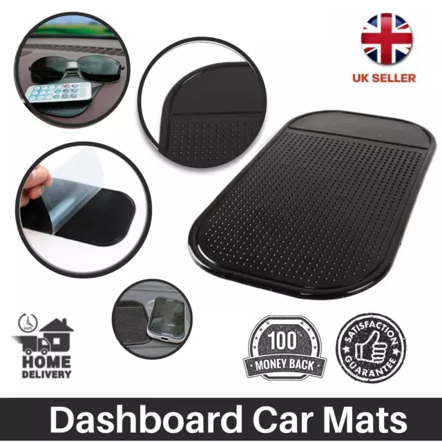 Dashboard Car Mats Black Non-Slip Sticky Phone Holder Mat Anti Slip Cell Mount