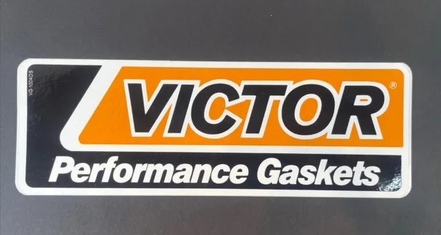 Vintage Victor Performance Gaskets DECAL STICKER Prentice Products USA 9”x3.5”
