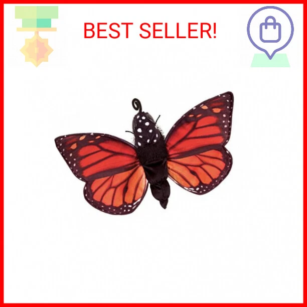 FOLKMANIS MONARCH LIFE Cycle Reversible Hand Puppet Plush, 8", Red