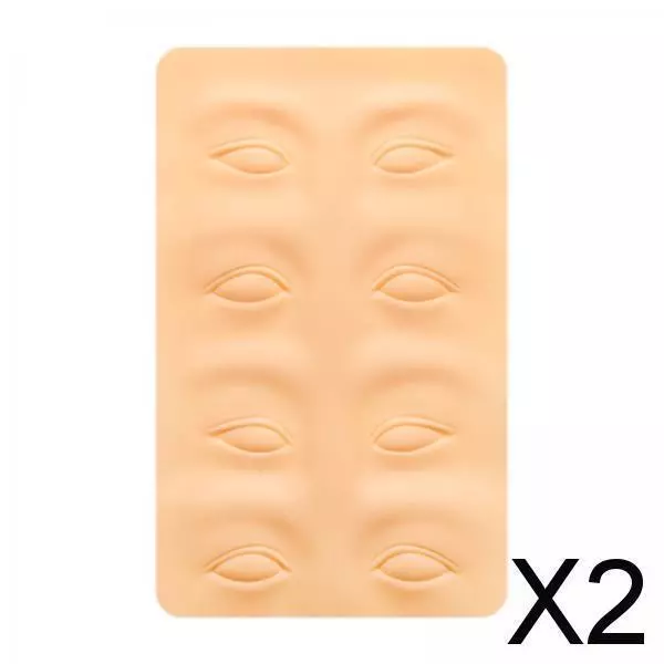 2X Planche De Pratique Silicone Visage Yeux Maquillage Pour Maquillage Permanent