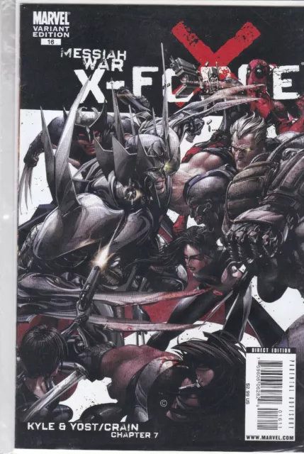 Marvel Comics X-Force Vol. 3  #16 July 2009 Clayton Crain 1:10 Variant Fast Post