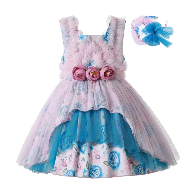Pettigirl Girls Flower Dresses 2 3 4 5 5-6 7-8 9-10 11-12 Years Spanish Clothes
