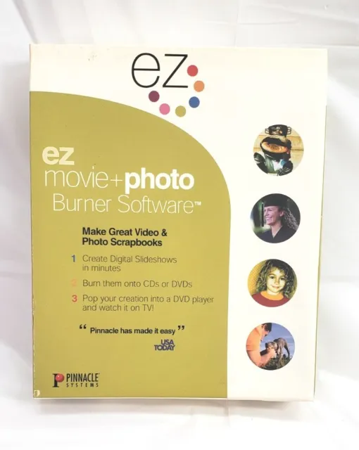 Pinnacle Systems EZ movie + photo burner software Make video & photo scrapbooks