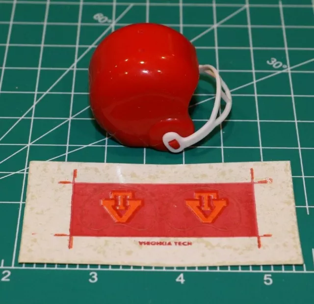 1978 NCAA Vintage Virginia Tech Hokies mini gumball football helmet+ decal sheet