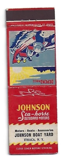 Ithaca, NY Johnson Outboard Motors Matchbook Johnson Boat Yard