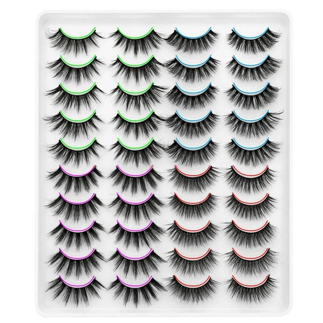 Wispy Flared 3D Faux Mink Hair Crisscross Lash Extension False Eyelashes