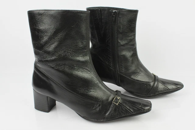 Bottines SAN MARINA Cuir Noir T 38 TBE