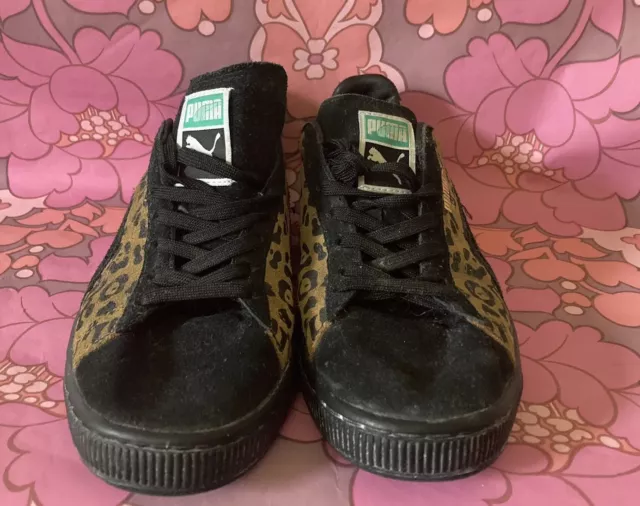 puma trainers suede leopard print Size Uk 7