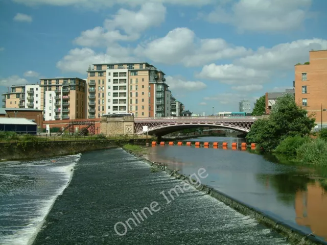 Photo 6x4 Weir on the River Aire downstream from Crown Point Bridge Leeds c2006