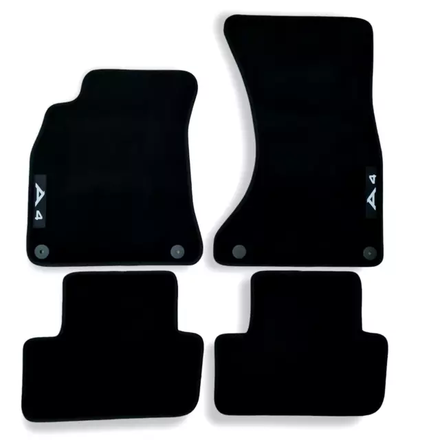 New Car Floor Mats For Audi A4 S4 B8 Waterproof Black Velour Carpet Liners 4pcs