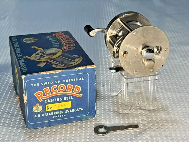 ABU RECORD 1550C Casting Reel In Correct Box With Tool Ca 1950's