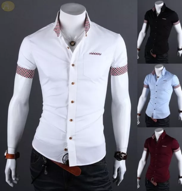 Camisa Informal De Manga Larga Para Hombre Ropa De Vestir Elegante Ajustada  Lujo