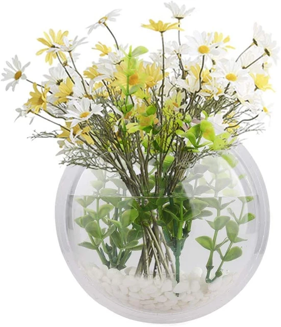 Wall Fish Bowl,2Pcs 230ML Wall Fish Bubble Hanging Clear Acrylic Betta Fish Tank 7