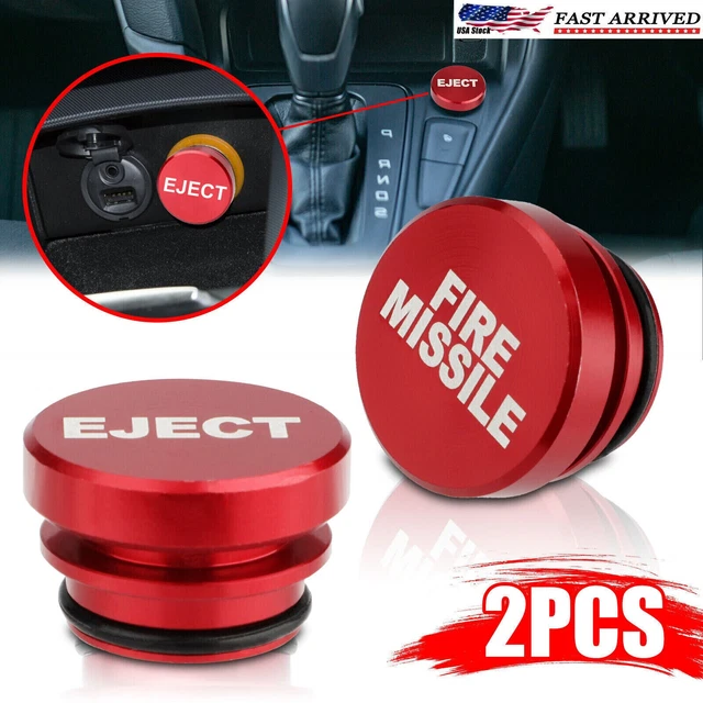 Universal Fire Missile Eject Button Car Cigarette Lighter Cover Accessories 12V