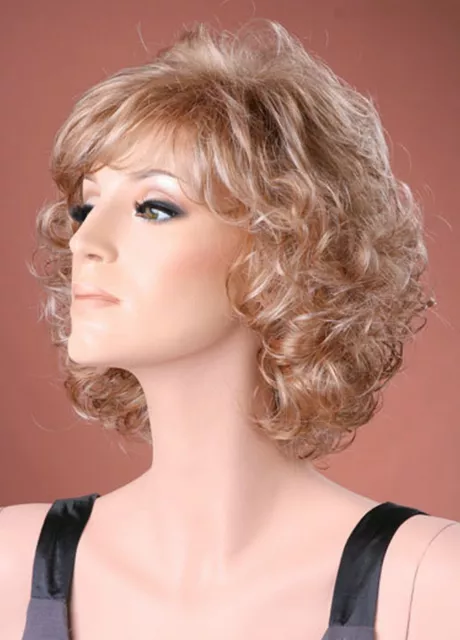 Fashion Wig Ladies Full Soft Curls Ash Blonde Full Wig Natural Classic Style 3