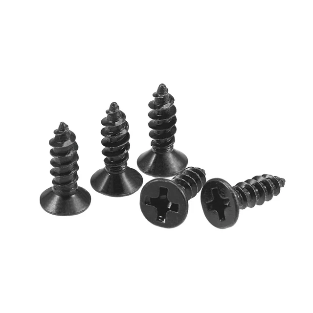 Lot De 50 Vis Autotaraudeuses Laiton M4 X 12mm - Tête Plate Fendue - Pour Bois - Neuf