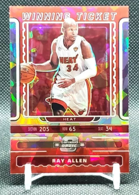 2019-20 Panini Contenders Optic #Wt-16 Ray Allen Winning Ticket Cracked Ice Red
