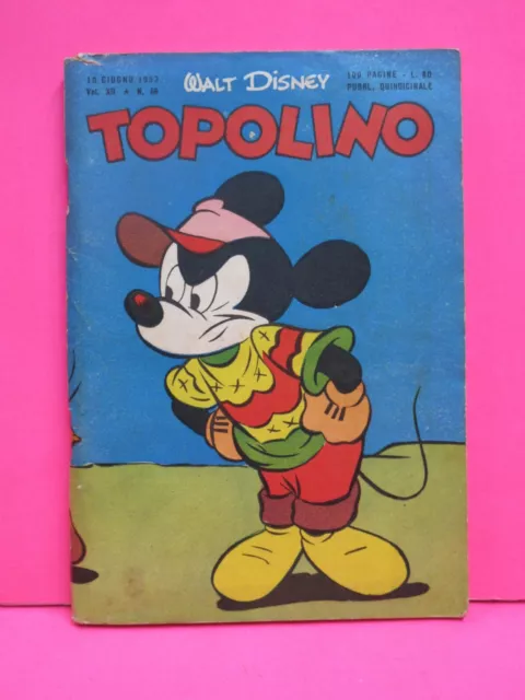 TOPOLINO libretto n. 68 Mondadori 1953 originale ottimo !!