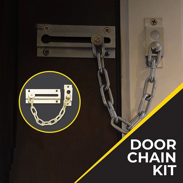 Catch Security Bolt Guard Chaîne Loquet De Porte Serrure De Sécurité Avant #