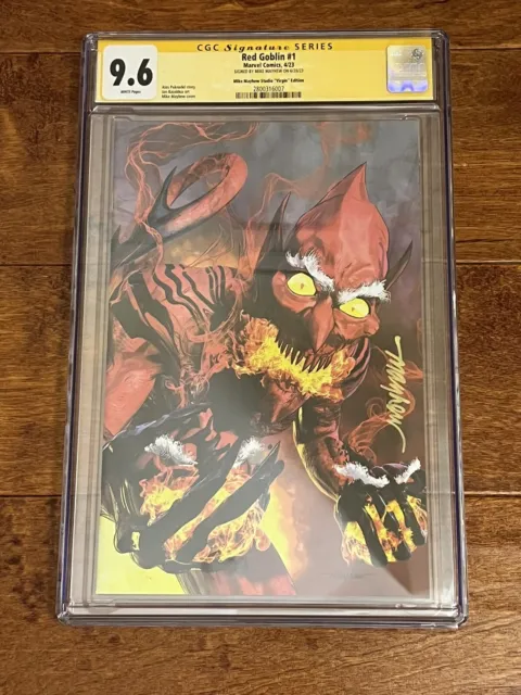 Red Goblin #1 Mike Mayhew Virgin Variant Signed CGC 9.6 SS Marvel Comics