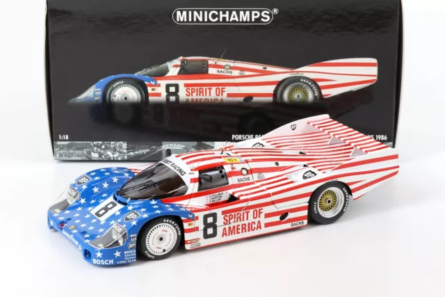 1:18 Minichamps Porsche 956L Spirit of America #8 Follmer 24h Le Mans 1986