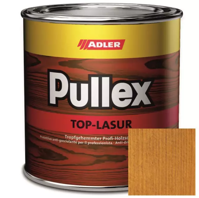 Adler Pullex TOP LASUR - Profi Holzlasur - für Außenbereich Kiefer 2,5 l