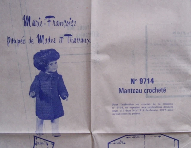 page poupées MODES ET TRAVAUX 02/1983 Marie Françoise, Jean Michel