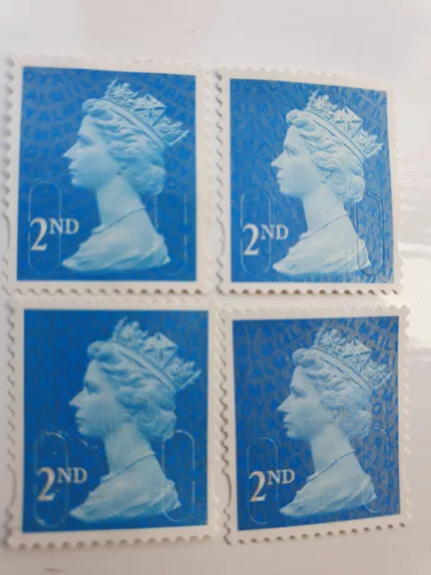 500 BLUE 2nd CLASS ROYAL MAIL Unfranked Stamps TOP QUALITY  GENUINE SECOND +