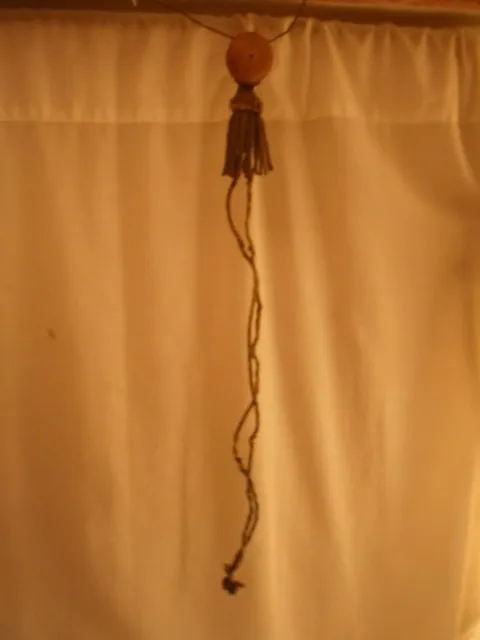 antique wired rope picture hanger, for picture rail molding