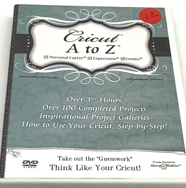 #196 Cricut A to Z DVD 3-1/2 Hours 40 Easy to Follow Projects