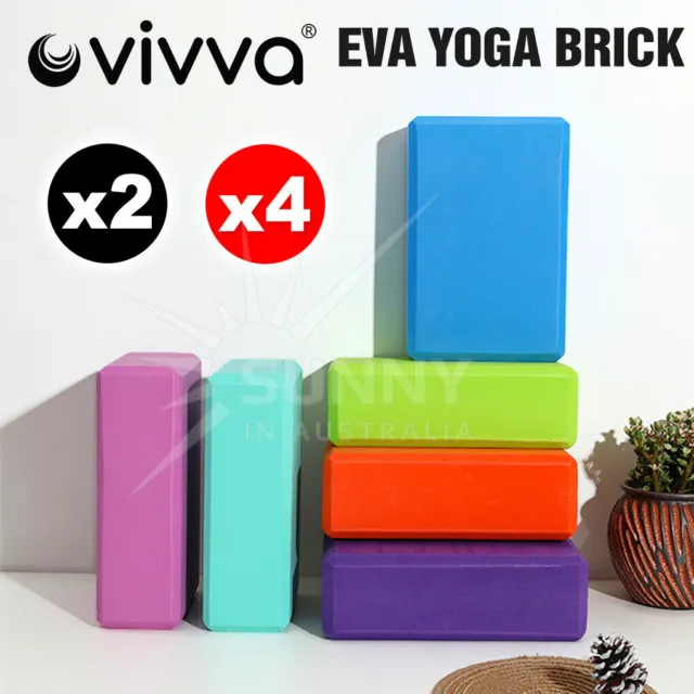 VIVVA 2-4pcs Yoga Block Brick Foaming Home Exercise Practice Fitness Sport Tool
