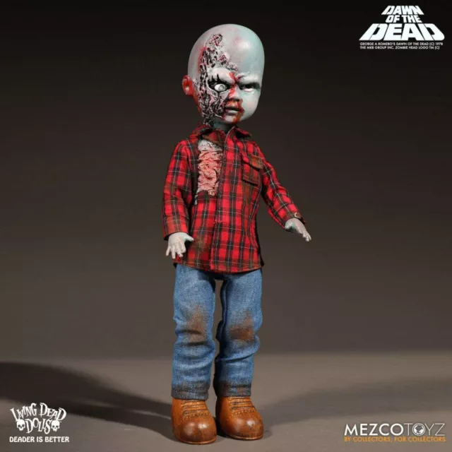 Mezco Muñecas muertas vivas Amanecer de los muertos Camisa a cuadros Zombie