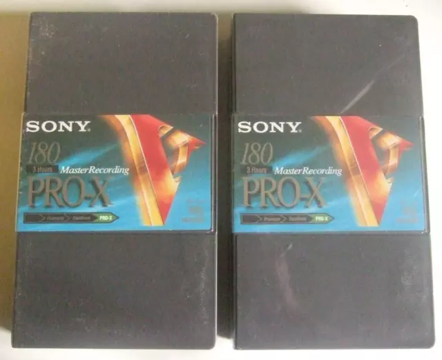 2 x SONY PRO-X 180 Sealed New Videocassette 2 x 180 Minuten-VHS-Kassette Japan