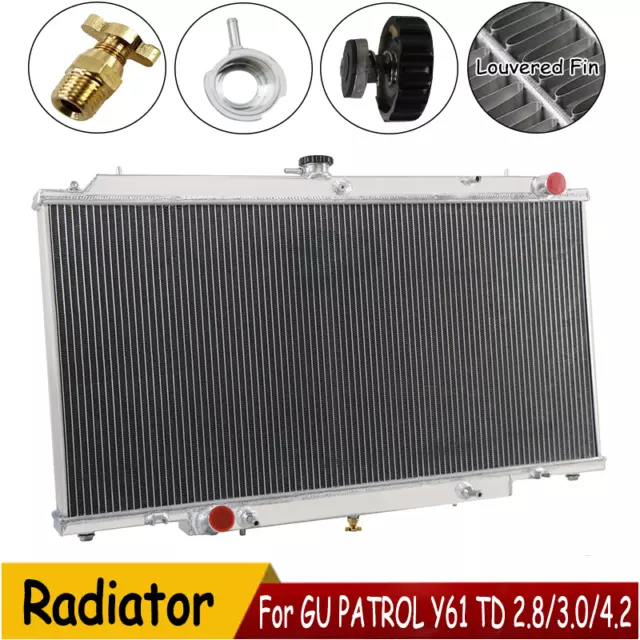 3Row Radiator For Patrol GU Y61 4.2L 2.8L 4.2L TD42 97-00;3.0L ZD30 3.0L 1999-13