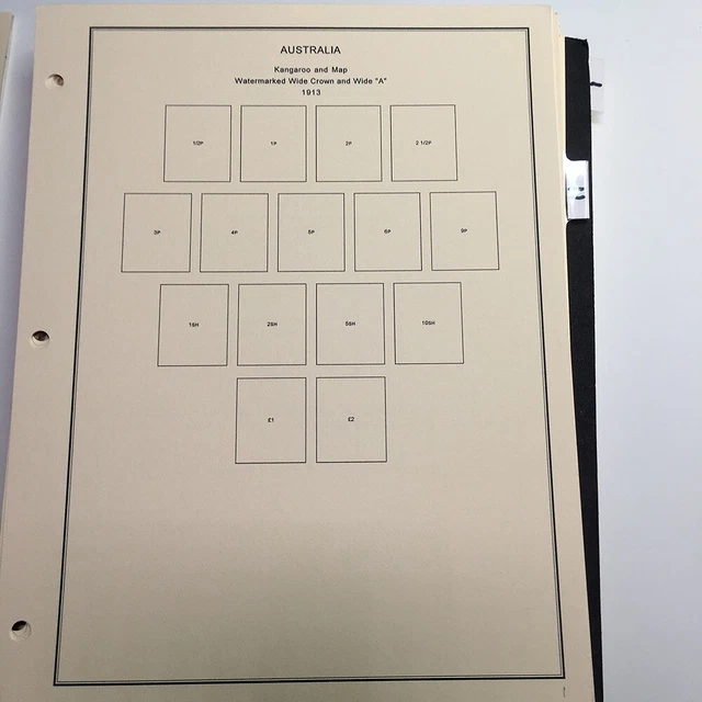 Australia And States Stamp Album Pages 1850-1965 New No Stamps