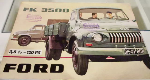 Ford LKW FK 3500 3,5to. 120PS FI 55 523  Prospekt Brochure 50ER DEUTSCH