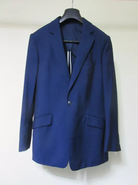 REISS Men's Navy Blue Wool Blend Blazer Jacket - Size 34 R
