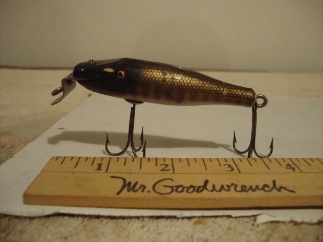 Vintage Wood Creek Chub Pikie Glass Eyes