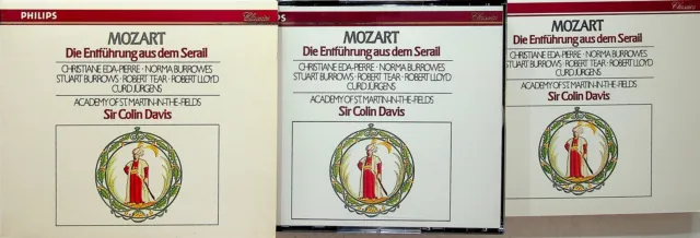Mozart: Die Entfuhrung aus dem Serail COLIN DAVIS Eda-Pierre 2-CD W.GERMANY PDO