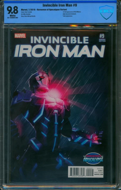 Invincible Iron Man #9 ⭐ CBCS 9.8 ⭐ TURCOTTE VARIANT Cover 1st Riri Not CGC 2016