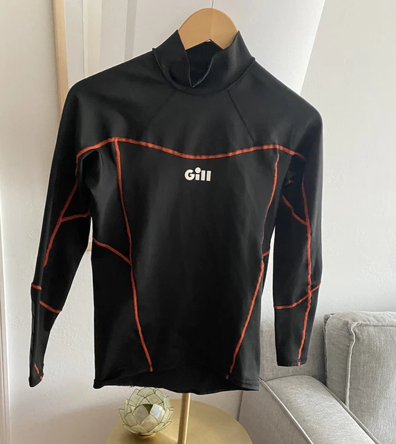 Gill Black Sailing Water Sports Junior Hydrophobe Top S