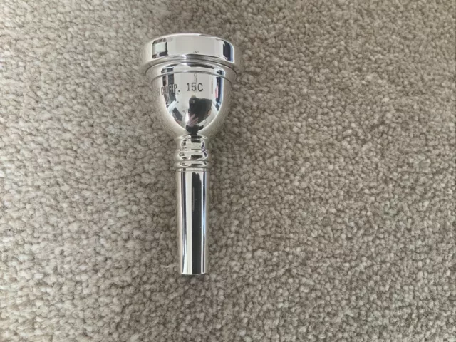 Vincent Bach Corp. 15C Smallbore Trombone Mouthpiece In Silverplate 2