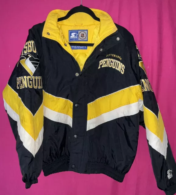 Vintage Nhl Hockey Pittsburgh Penguins Starter Jacket Size Small