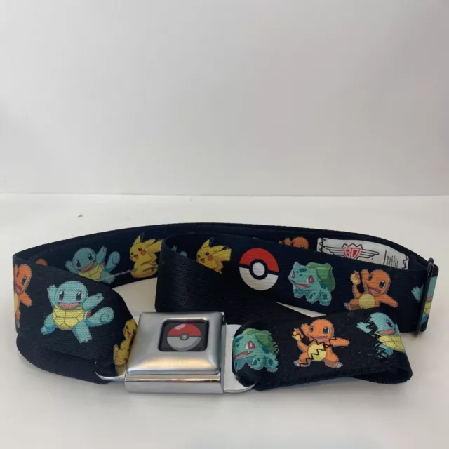 Buckle Up With Buckle-Down Seat Belt Pokemon Black 2013 Nintendo Pikachu