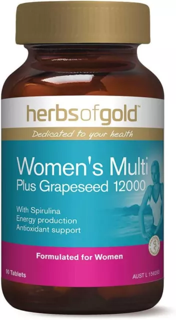 Herbs of Gold Women's Multi + Grapeseed | 90 Tablets